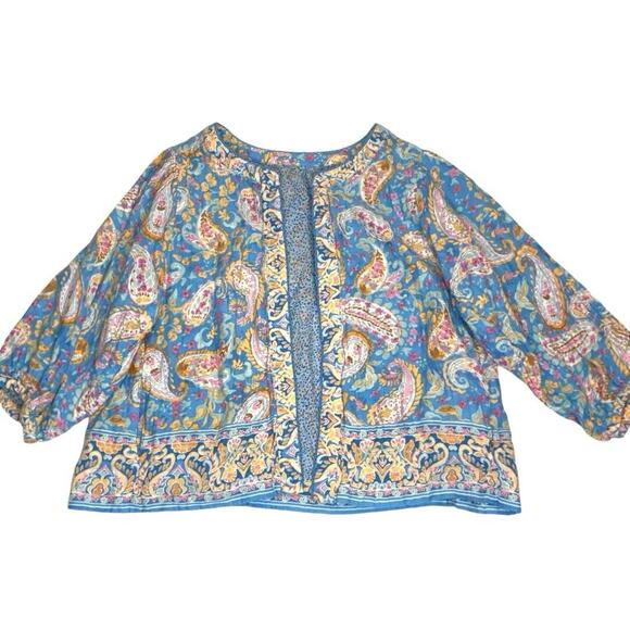 Cottagecore Reversible Fabric Jacket Womens 2X Paisley Cottage‎ Comfort Casual - Picture 6 of 10